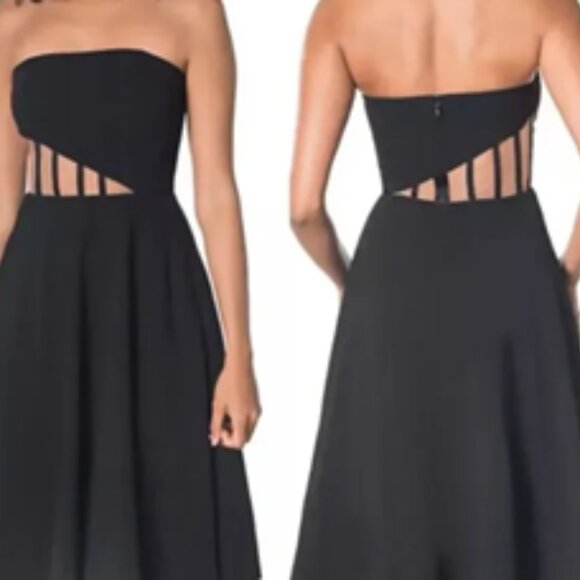 NWT Dress the Population Annel Asymmetric-Panel Strapless Corset - Size M - Picture 2 of 5